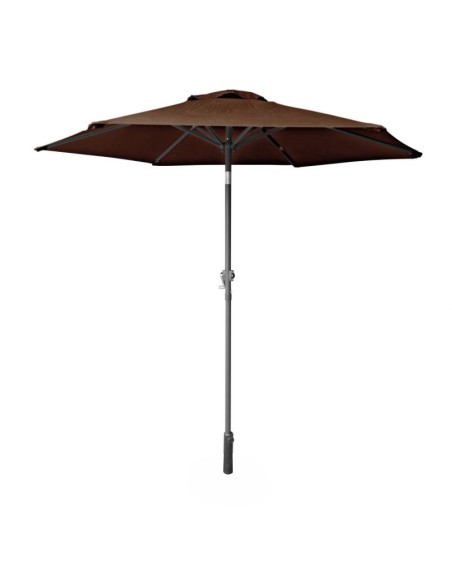 Łamany parasol ogrodowy plażowy Evelo Mokka Meven 210 x 220 cm 5902490786844