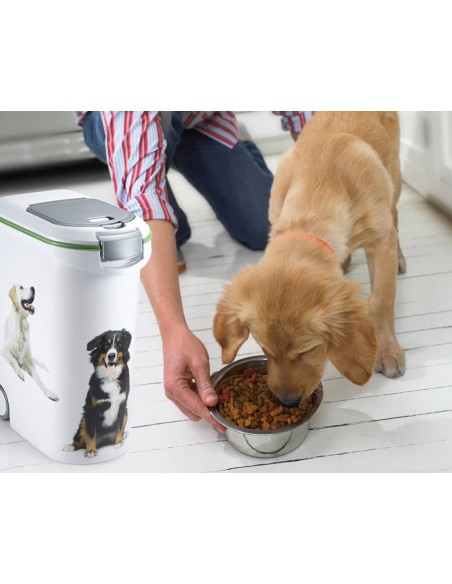 Pojemnik na kółkach na karmę dla psa 20kg 54l Curver 3253923906189 4