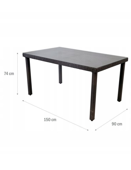 Zestaw mebli ogrodowych PAISO stół +  6 krzeseł + poduszki Meven 5902490742796 16