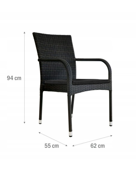 Zestaw mebli ogrodowych PAISO stół +  6 krzeseł + poduszki Meven 5902490742796 17