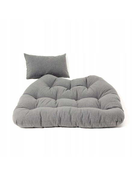 Szara poduszka na fotel podwieszany kokon, zagłówek + siedzisko Prima Grafit Meven 5902490781276 2