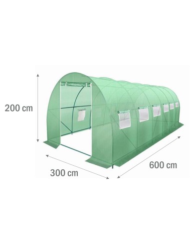 Tunel foliowy 600 x 300 x 200 cm Garden Master 5905842511705 6