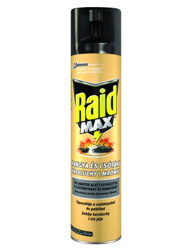 Owadobójczy spray przeciw karaluchom i mrówkom w aerozolu Raid Max 400ml - Środki na komary i kleszcze