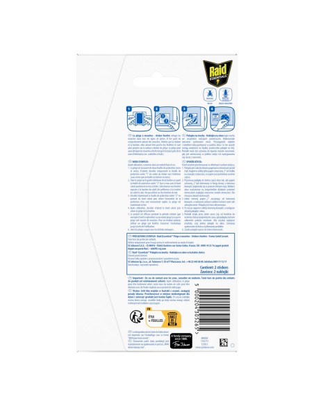 Pułapka na muchy naklejka na okno w kształcie słońca Raid Essentials 2szt. 5000204305265 2