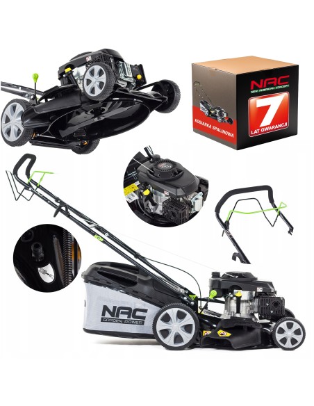 Wielofunkcyjna kosiarka spalinowa z napędem NAC LS50-196-HS-NG 196 cm³ z koszem 60l 5902490742215