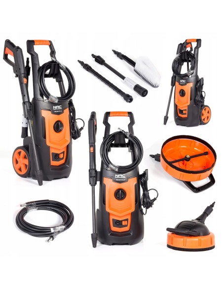 Mocna myjka wysokociśnieniowa NAC PWE180-PC-LN, 130 bar + zestaw akcesoriów 5902490744103