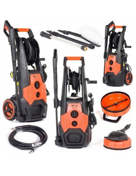 Mocna myjka wysokociśnieniowa z silnikiem indukcyjnym NAC PWE250I-PC-LN, 195 bar + szczotka patio 5902490744127