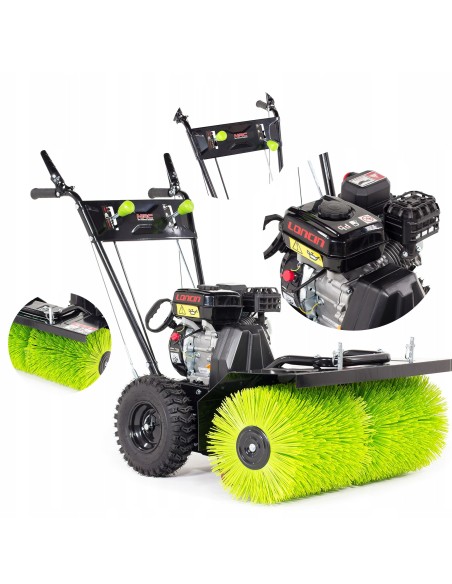 Niezawodna zamiatarka odśnieżarka spalinowa z napędem NAC SWP80-196L-KC, 196 CM³ szer. 80 cm 5900607536917