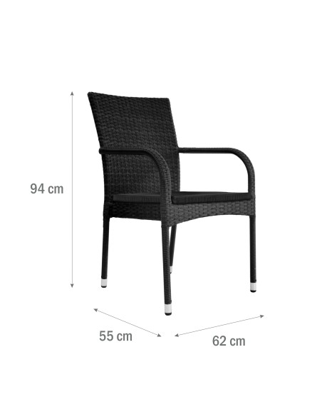 Ogrodowy zestaw mebli rattanowych PAISO Meven stół + 6 krzeseł - Zestawy mebli ogrodowych Ogrodowy zestaw mebli rattanowych PAISO Meven stół + 6 krzeseł 5902490745759 12