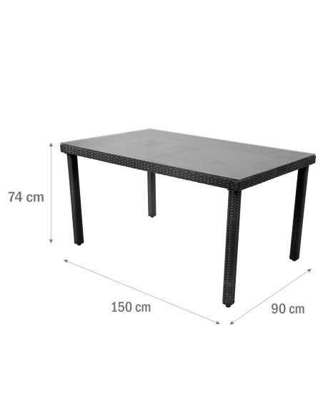 Ogrodowy zestaw mebli rattanowych PAISO Meven stół + 6 krzeseł - Zestawy mebli ogrodowych Ogrodowy zestaw mebli rattanowych PAISO Meven stół + 6 krzeseł 5902490745759 13