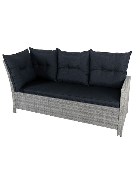 Ogrodowy zestaw mebli z narożnikiem jasnoszary PUERTO Meven, pięcioczęściowy 5905842511477 3