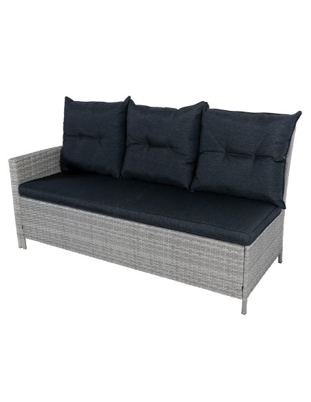 Ogrodowy zestaw mebli z narożnikiem jasnoszary PUERTO Meven, pięcioczęściowy 5905842511477 4