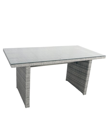 Ogrodowy zestaw mebli z narożnikiem jasnoszary PUERTO Meven, pięcioczęściowy 5905842511477 5