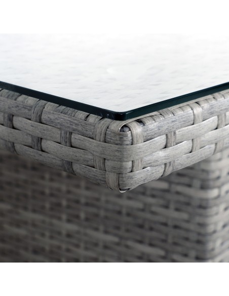 Ogrodowy zestaw mebli z narożnikiem jasnoszary PUERTO Meven, pięcioczęściowy 5905842511477 8