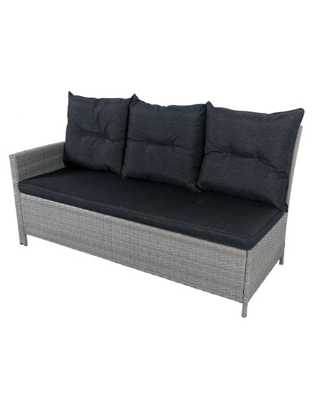 Luksusowy zestaw mebli PUERTO narożnik + stół + 2x pufa Meven 5905842511484 3