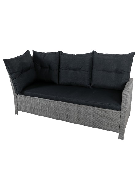 Luksusowy zestaw mebli PUERTO narożnik + stół + 2x pufa Meven 5905842511484 4