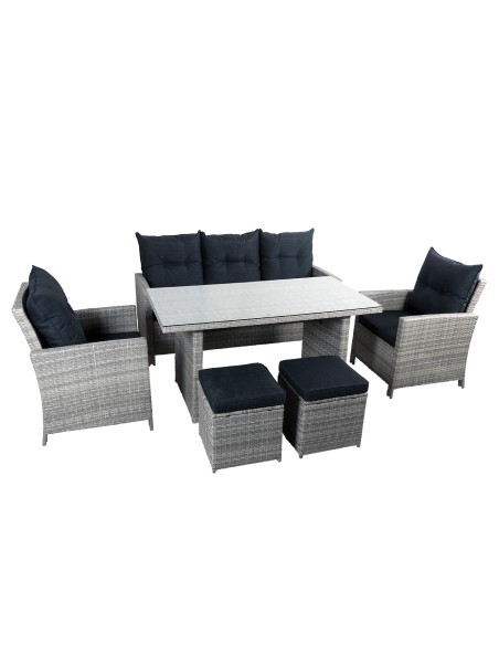 Ogrodowy zestaw mebli jasnoszary PUERTO Meven, sześcioczęściowy 5905842510005 2