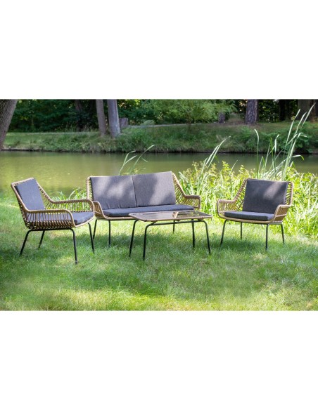 Komplet mebli ogrodowych TILBURG 2x fotel + sofa + stolik kawowy Meven 5902490745421 3