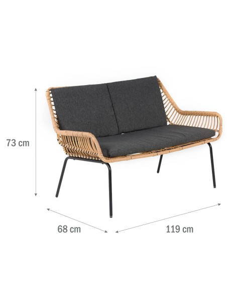 Komplet mebli ogrodowych TILBURG 2x fotel + sofa + stolik kawowy Meven 5902490745421 4