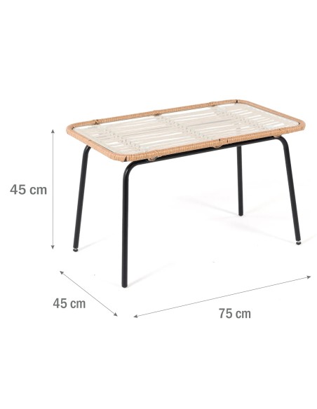 Komplet mebli ogrodowych TILBURG 2x fotel + sofa + stolik kawowy Meven 5902490745421 7