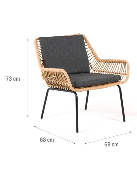 Komplet mebli ogrodowych TILBURG 2x fotel + sofa + stolik kawowy Meven 5902490745421 9