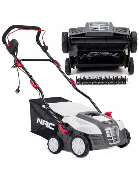 Mocny aerator wertykulator elektryczny NAC SCE180-W 1800 W, szer. robocza 40 cm 5907510483758