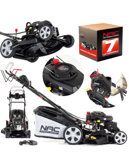 Mocna kosiarka spalinowa z napędem i rozrusznikiem elektrycznym NAC LS50-173-HS-ES 173 cm³ szer. koszenia 51 cm - Kosiarki sp... Mocna kosiarka spalinowa z napędem i rozrusznikiem elektrycznym NAC LS50-173-HS-ES 173 cm³ szer. koszenia 51 cm 5902490742192