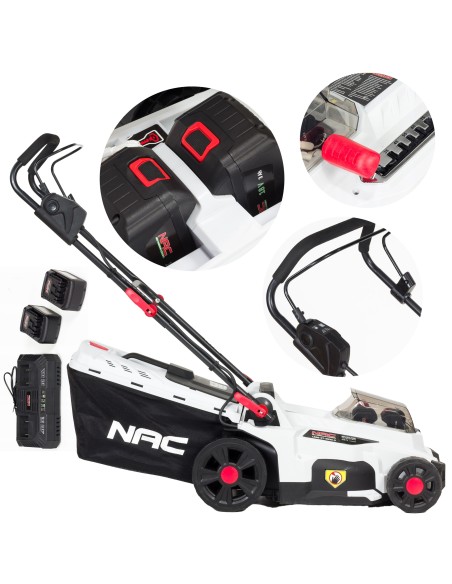 Kosiarka akumulatorowa do trawy NAC LB36-37-2B30-S 36V z funkcją mielenia 5902490741768