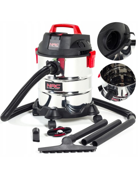 Odkurzacz przemysłowy NAC VC120-20-KL, 1200 W sprzątanie na sucho i mokro 5900607537280