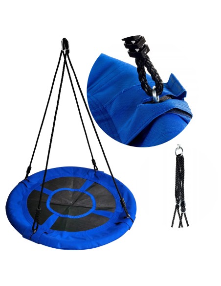 Niebieska huśtawka ogrodowa, bocianie gniazdo Stork Blue Meven 90 x 180 cm 5900607534425