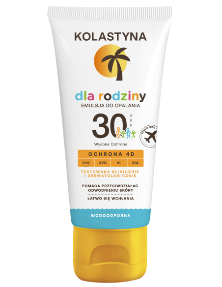 Rodzinna emulsja do opalania Kolastyna SPF 30 mini 80 ml 5900536355733
