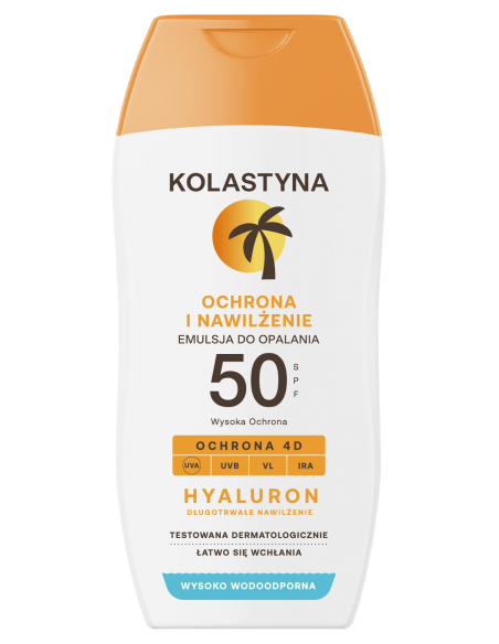 Nawilżająca emulsja do opalania Kolastyna SPF 50 150 ml - Mleczka i kremy z filtrem Nawilżająca emulsja do opalania Kolastyna SPF 50 150 ml 5900536355504