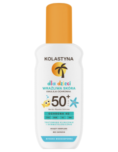Wysoko wodoodporna emulsja do opalania w sprayu dla dzieci Kolastyna SPF 50+ 150 ml 5900536355368
