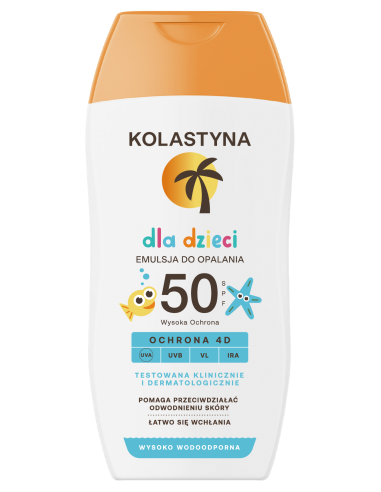 Ochronna emulsja do opalania w sprayu dla dzieci SPF 50 150 ml - Mleczka i kremy z filtrem