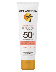 Ochronny krem do twarzy zapobiegający zmarszczkom Kolastyna Anti-Age SPF 50 50 ml 5900536355603