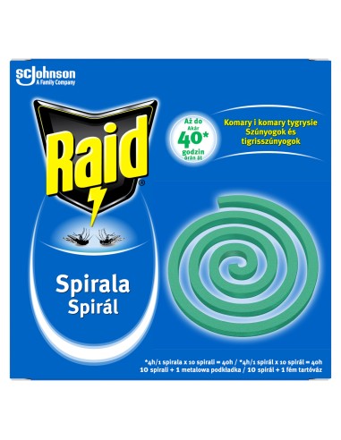 Zestaw spirala owadobójcza i spray mrożący 350 ml Raid  + Aerozol na komary i płyn na kleszcze OFF! 5905718981052 2