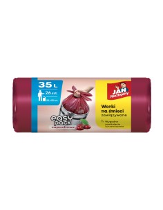 Wiśniowe zapachowe worki na śmieci Easy Pack Jan Niezbędny 35 L, 26 szt. 5900536357973