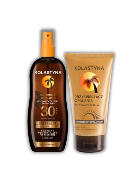 Przyspieszacz opalania + Olejek do opalania SPF30 Kolastyna 5900536355443