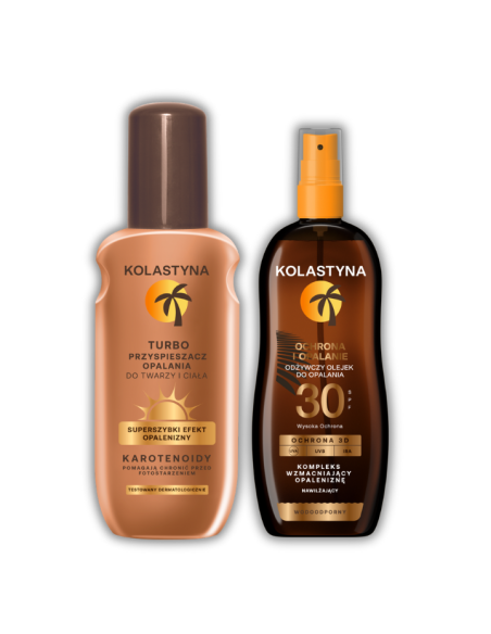 Turboprzyspieszacz opalania + Olejek do opalania SPF30 Kolastyna 5900536355443