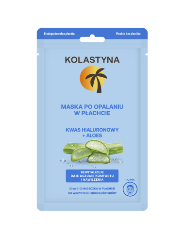 Zestaw po opalaniu Kolastyna Balsam SOS 200 ml + Maska w płachcie 20 ml 5900536355627 3