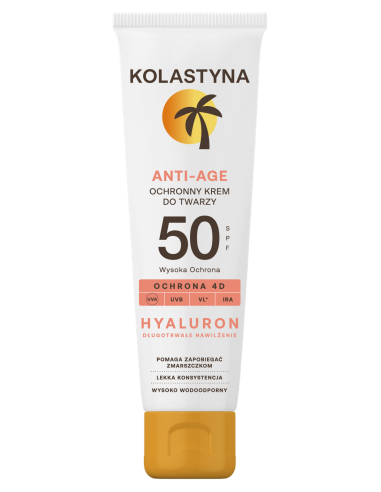 Emulsja do opalania w sprayu do skóry wrażliwej  SPF50  150ml + Krem do twarzy AntiAge SPF 50 50ml Kolastyna 5900536355351 3