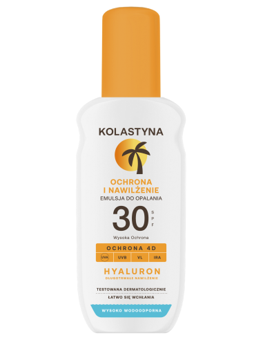 Emulsja do opalania w sprayu SPF30 150 ml + Matujący krem do twarzy SPF30 50 ml Kolastyna 5900536355559 2