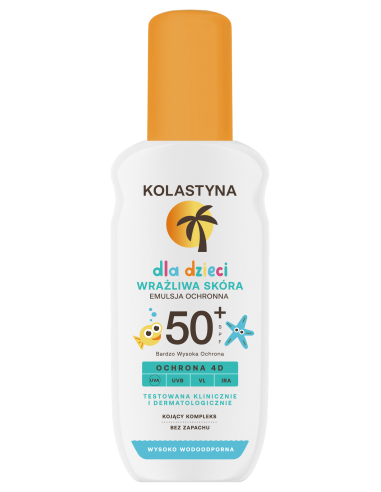 Emulsja do opalania dla dzieci i niemowląt w sprayu SPF50 150 ml + Krem dla dzieci SPF50 75 ml Kolastyna 5900536355368 2