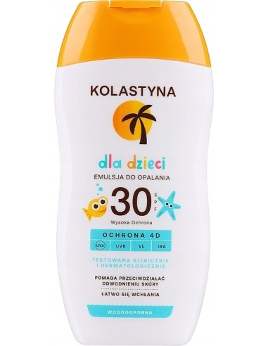 Emulsja do opalania dla dzieci i niemowląt SPF30 125 ml + Krem  dla dzieci SPF30 75 ml Kolastyna 5900536357201 2