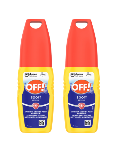 Spray odstraszający komary i kleszcze z atomizerem OFF! Sport 2x100 ml 5905718981434