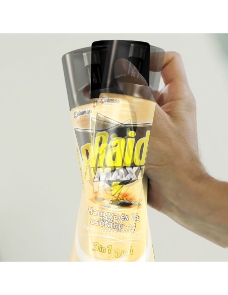 Skuteczny aerozol przeciw karaluchom i mrówkom Raid Max 2x400 ml 8711800137866 3