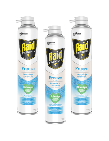 Aerozol zamrażający owady biegające Raid Essentials Freeze Spray 3x350 ml - Środki na komary i kleszcze