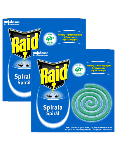 Owadobójcze spirale odstraszające komary Raid Outdoor 20 szt. 5905718981182