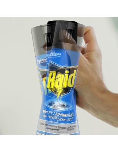 Skuteczny spray przeciw owadom latającym w aerozolu Raid Max 3x300ml 5000204581126 5