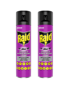 Uniwersalny aerozol na owady biegające i latające Raid 2x400 ml 5000204203035